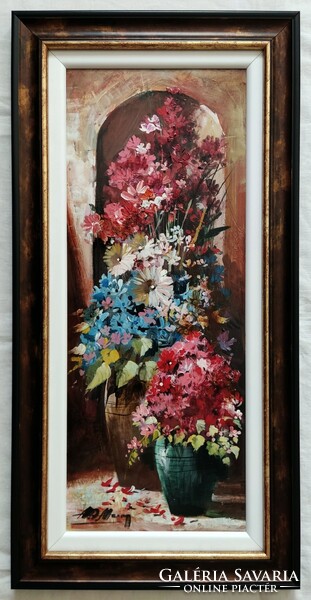 Adilov Alim "Hulló szirmok" c. festmény szép keretben ingyen postával