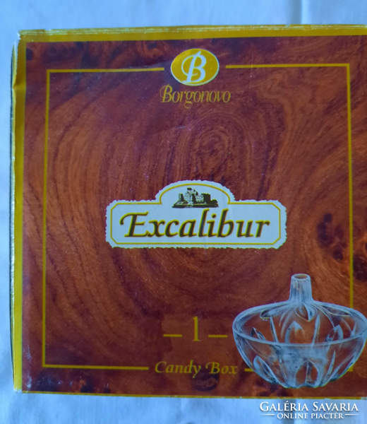 Excalubur (Candy Box) üveg bonbonier, cukortartó