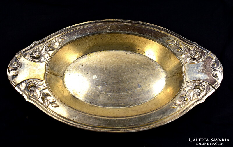 Around 1900 Antique silver-plated serving bowl