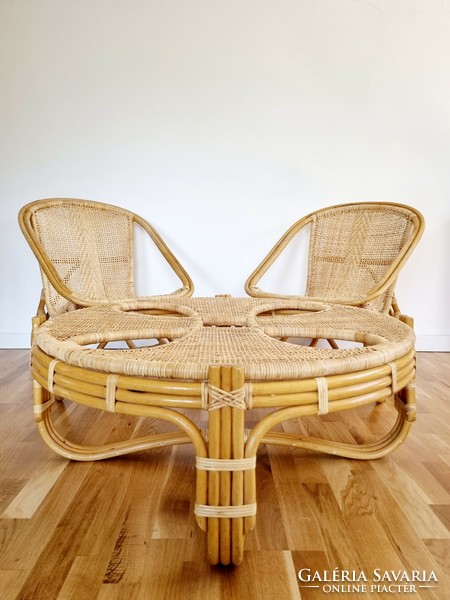 Mid-century modern Italian bamboo set