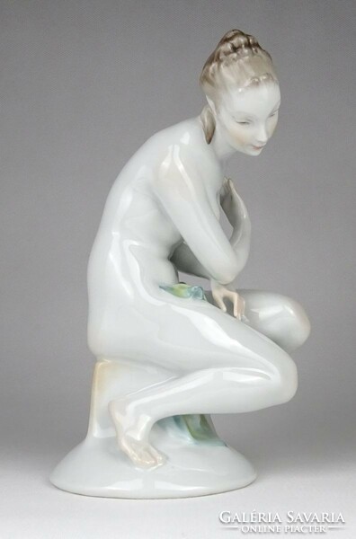 1F498 Herend porcelain sitting female nude figure 22 cm