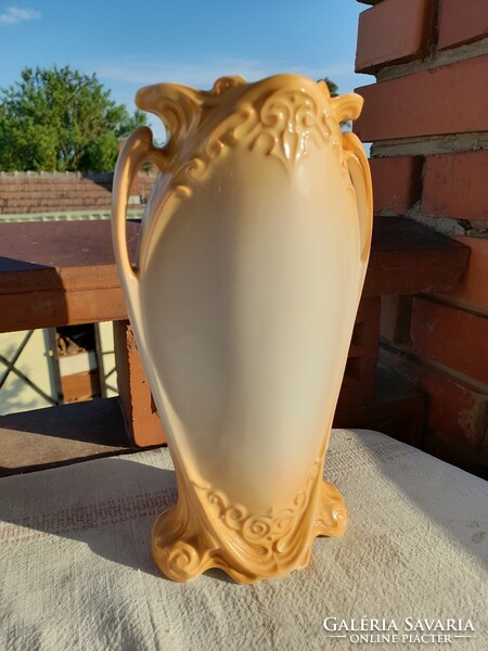 Art Nouveau porcelain vase, Budapest souvenir, flawless!