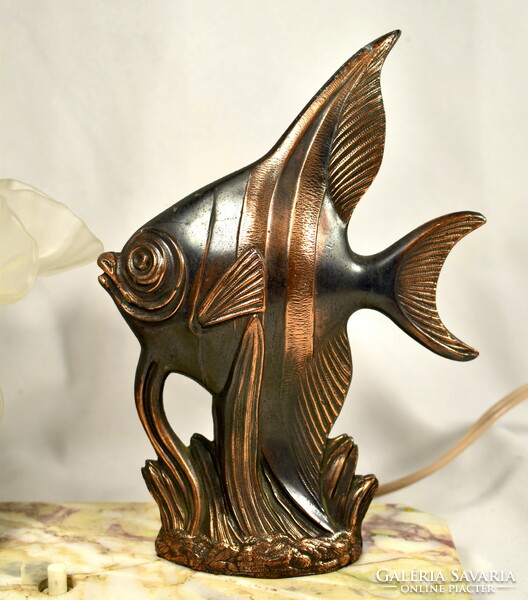 Sailfish figural art deco table lamp!