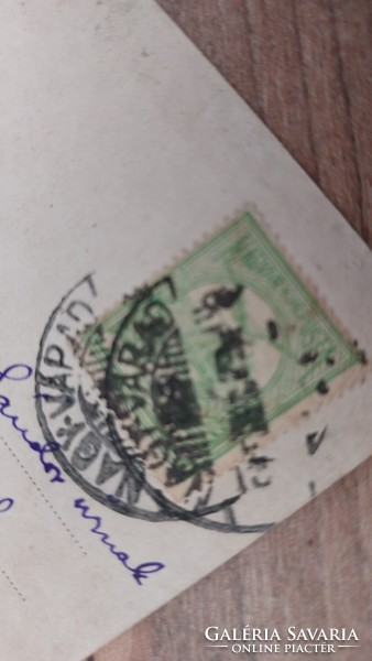 Dedikált 1915. Kutyás Karácsonyi képeslap ( Címzett :  Dunaszerdahely II. őrzászlóalj . 3. század )