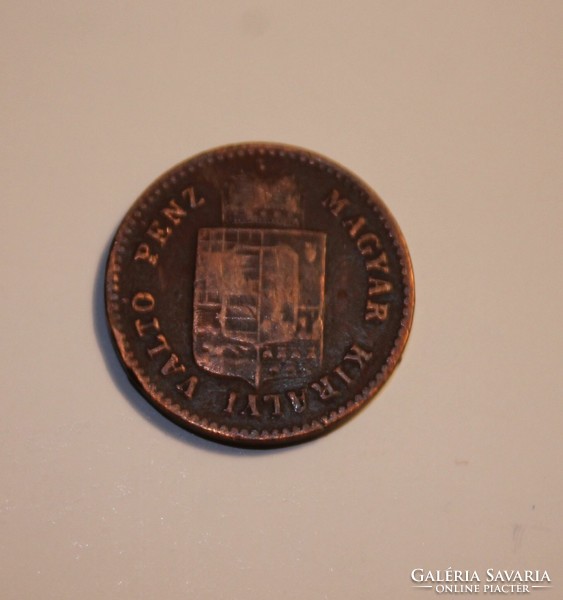 1881 1 Krajcár (kreuzer) xf copper coin