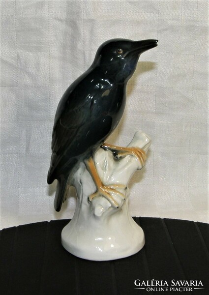 Blackbird figurine - antique Schafer & Vater faience