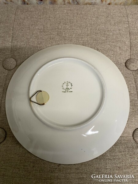 Gdr fine china lichte porcelain scene plate a32