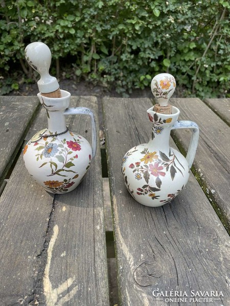 Antique French faience small bottles