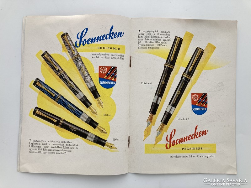 Soennecken antique fountain pen advertising brochure from the 1930s