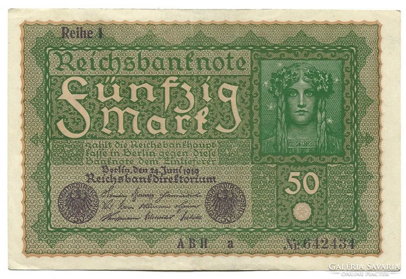 50 Mark 1919 reihe 1. Germany 2.