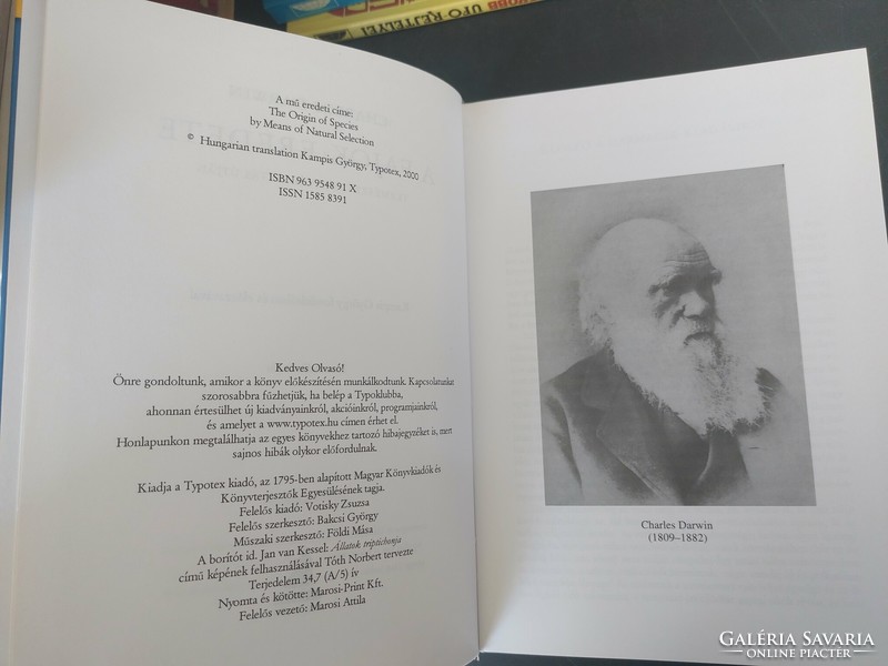 Charles Darwin:A FAJOK EREDETE  3900.-Ft