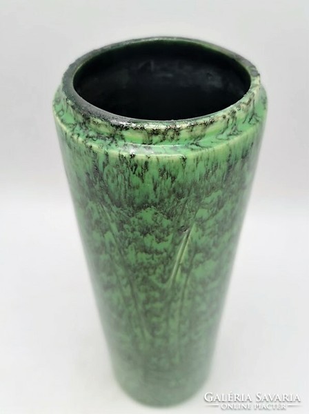 Retro vase, Hungarian handicraft ceramics, 28 cm