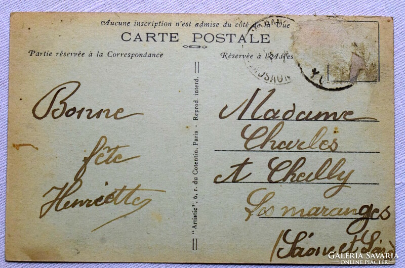 Antik francia fotó képeslap  Champlay - Kastély  ~1910