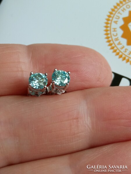 Moissanite diamond 925 silver earrings 1 ct