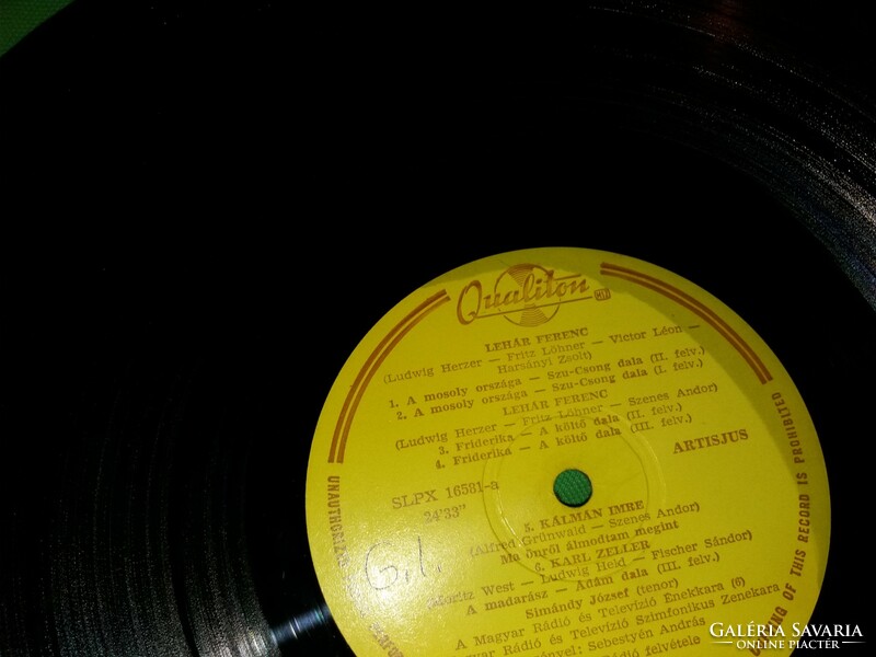 Régi SIMÁNDY JÓZSEF 1971. OPERETTRÉSZLETEK zene bakelit LP nagylemez szép állapotban a képek szerint