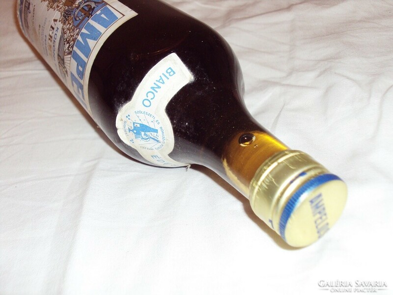 Retro Ampelos ital üveg palack - Szőlészeti és Borászati Kutatóintézet bontatlan, ritkaság