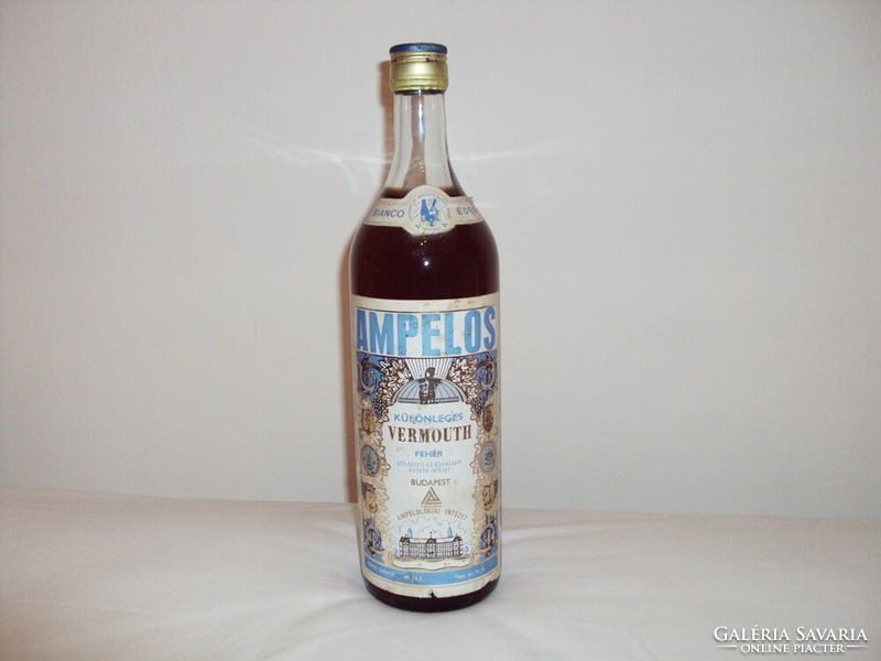 Retro ampelos drink glass bottle - viticulture and oenology research institute unopened, rarity