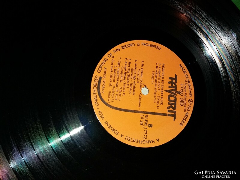 Régi KORDA GYÖRGY 1983. NÉZZ RÁM ÉS .. zene bakelit LP nagylemez szép állapotban a képek szerint