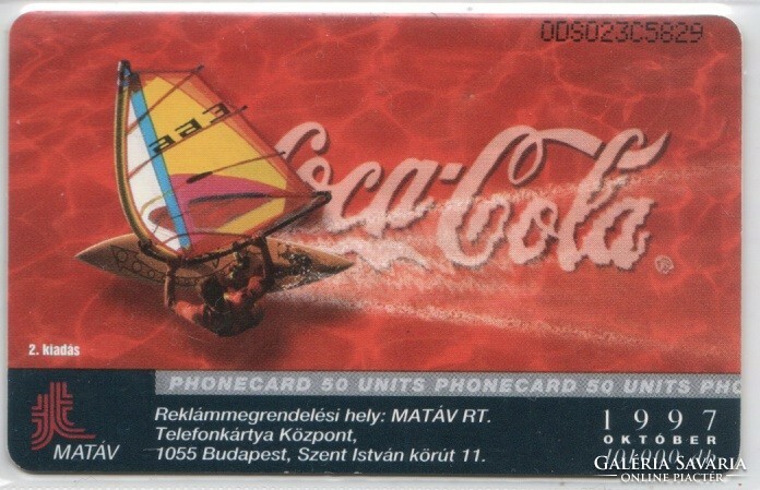 Magyar telefonkártya 1046    1997 Coca-Cola Napsugár II ODS 3    101.000  db.