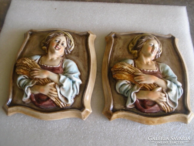 KLIMT Georg - Bernard Bloch Wien - Ritka szecessziós majolika fali kép fényes majolika