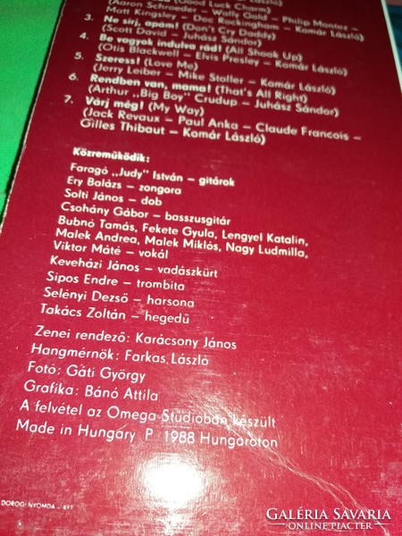 Régi KOMÁR LÁSZLÓ - ELVIS 2 1988. zene bakelit LP nagylemez szép állapotban a képek szerint