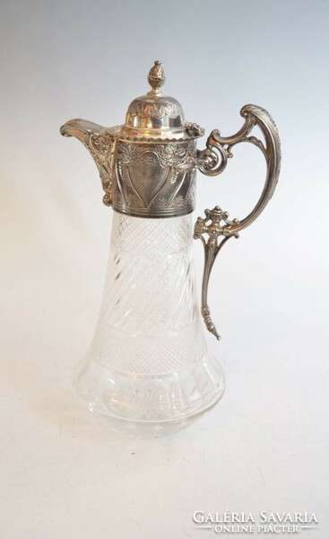 Baroque silver-plated decanter