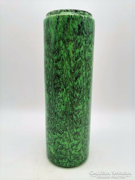 Retro vase, Hungarian handicraft ceramics, 28 cm