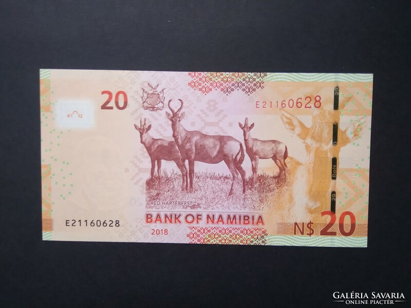 Namíbia 20 Dollars 2018 Unc