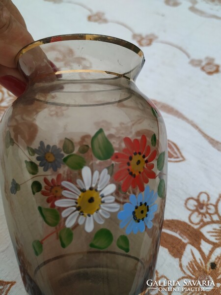 Antique, hand-painted glass vase for sale!