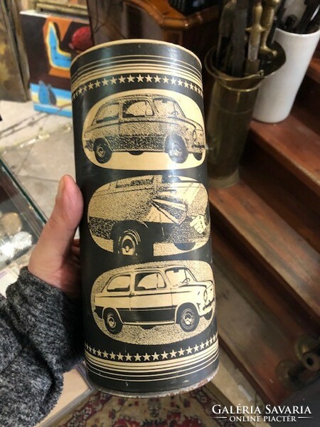 Old car care paper box, height 22 cm.