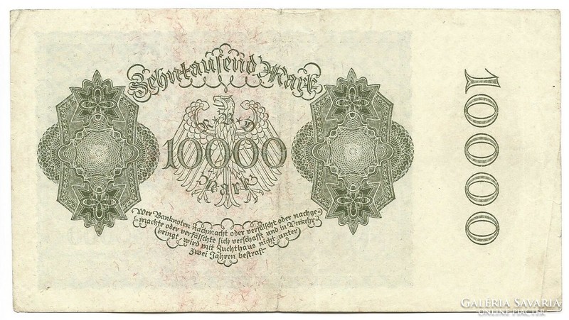 10000 Brand 1922 small size private company printing 6-digit serial number Germany 3.