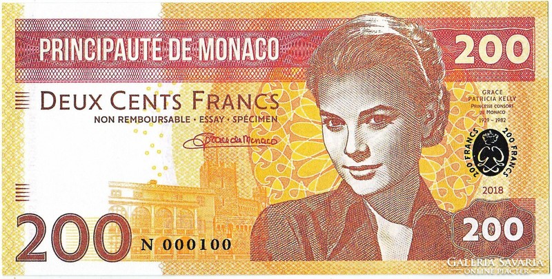 Monaco 200 frank fantázia pénz 1918