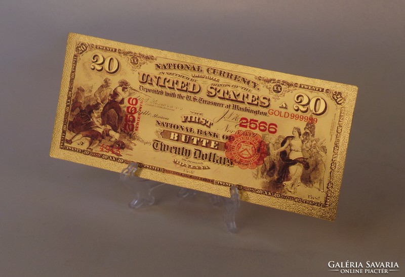 Gold-plated $20 bill