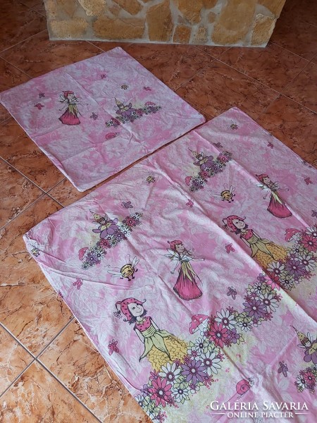 Pink fairy bedding set quilt pillow fairy