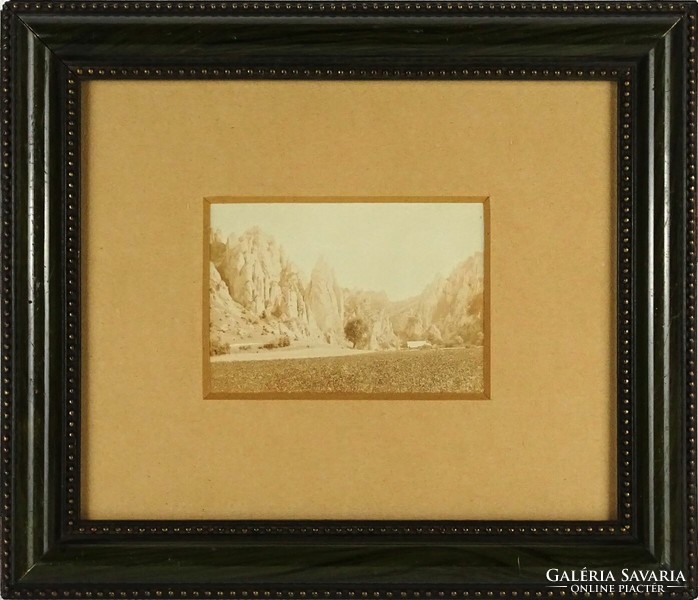1J378 Antik keretezett fotográfia : Szulyó-völgy Trencsén megye 1905