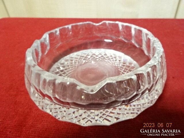 Polished glass ashtray, diameter 13 cm. Jokai.