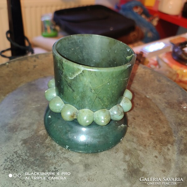 Jade candle holder