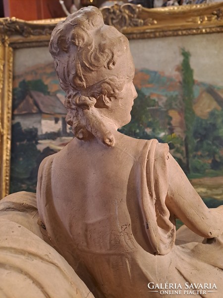 Huge terracotta statue of Madame Recamier