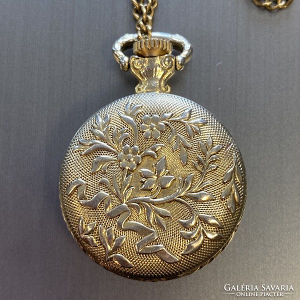 Rare antique glashütte gilt women's pocket watch