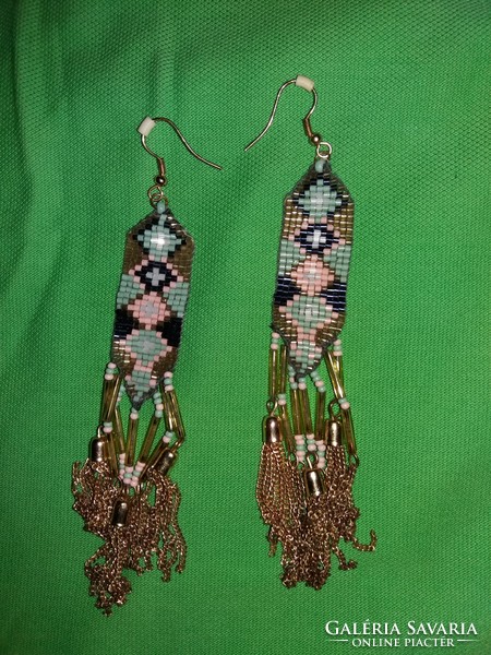 Beautiful North American Navajo Native American Copper and Beaded Earrings Paired According to Photos