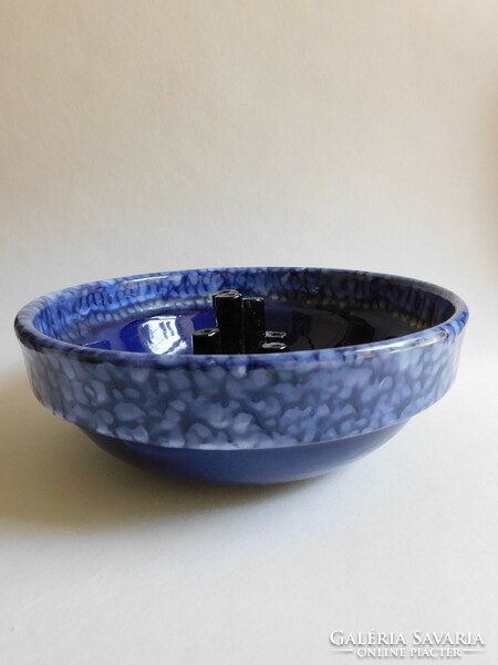 Large retro ceramic ikebana bowl
