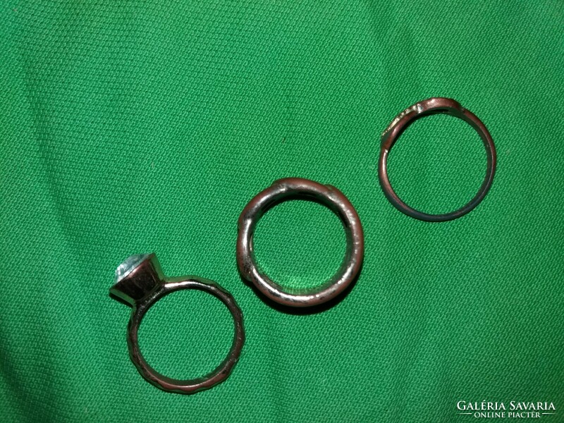 Retro réz köves gyűrűk csomagban gyűrűk egyben a 3 db a képek szerint