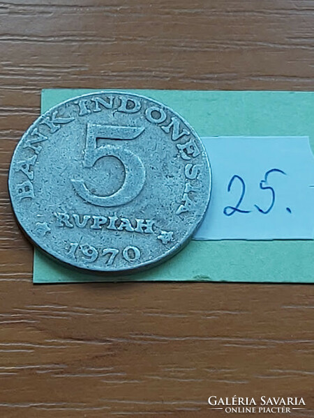 Indonesia 5 rupiah 1970 alu. King's Drongó 25