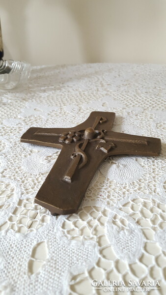 Industrial artist, bronze cross with grape pattern