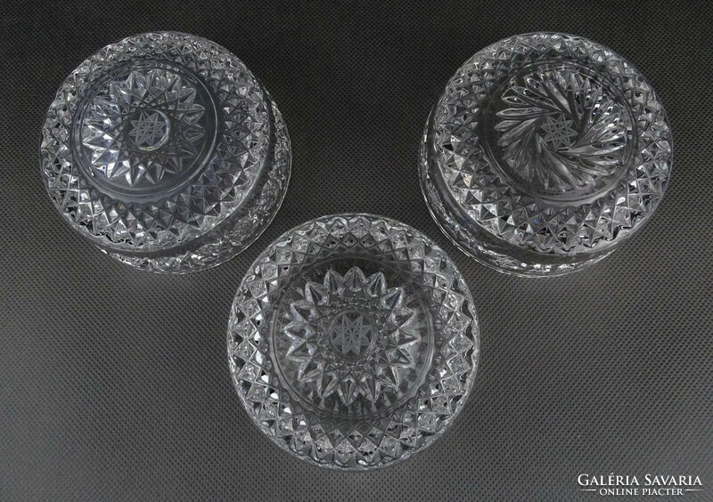 1N142 flawless crystal serving bowl 3 pieces 11 cm