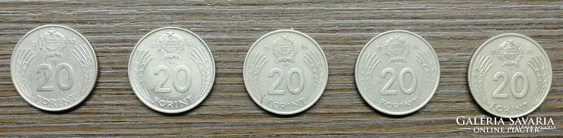 20 Forint 1983; 1984; 1985; 1989 bp.