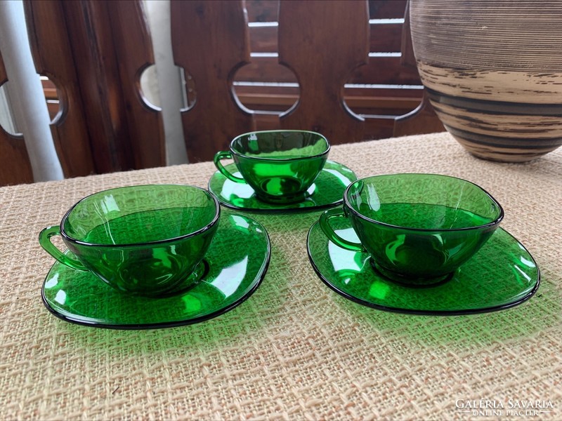 French vereco green glass coffee cup, 1,500/pc.