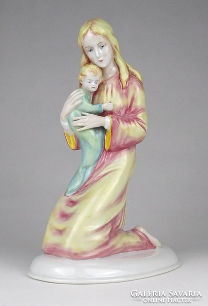 1M540 old Mary with child metzler - ortloff porcelain statue 19.5 Cm