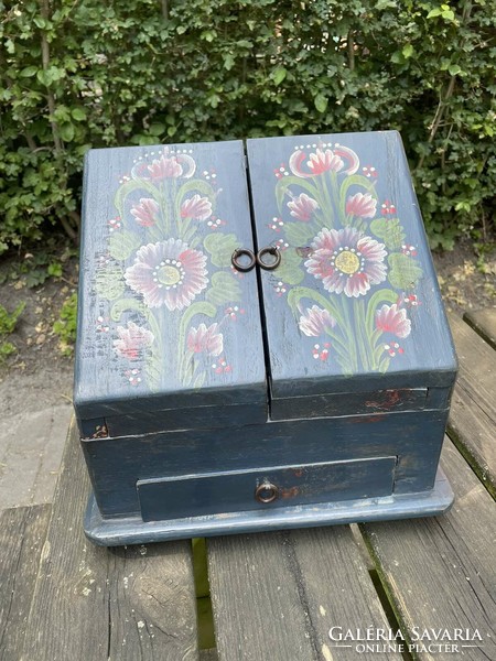 Hand painted wooden cabinet