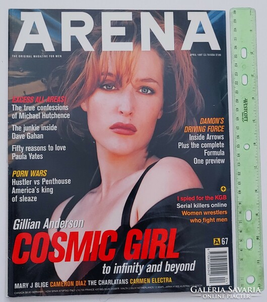 Arena magazin 97/4 Gillian Anderson Depeche Mode INXS Mary J Blige Charlatans Cameron Diaz Beckinsal